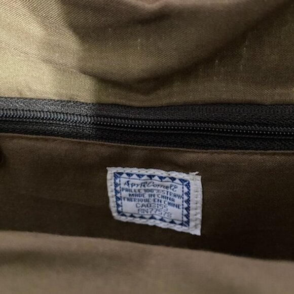 VINTAGE APRIL CORNELL Straw Purse Clutch Handbag Boho Naturalist Hippie Gypsy - Picture 7 of 7